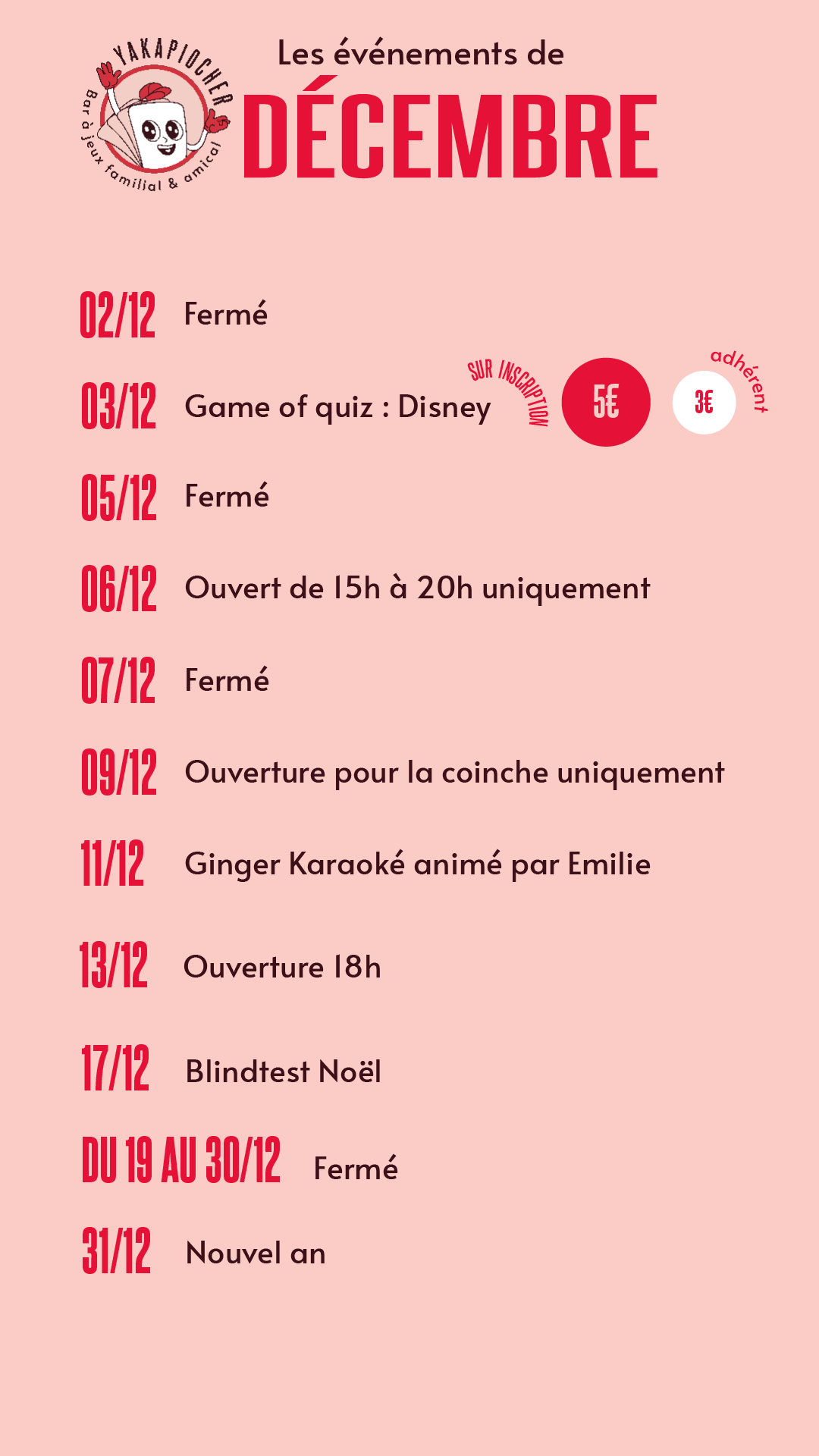 les événements de décembre